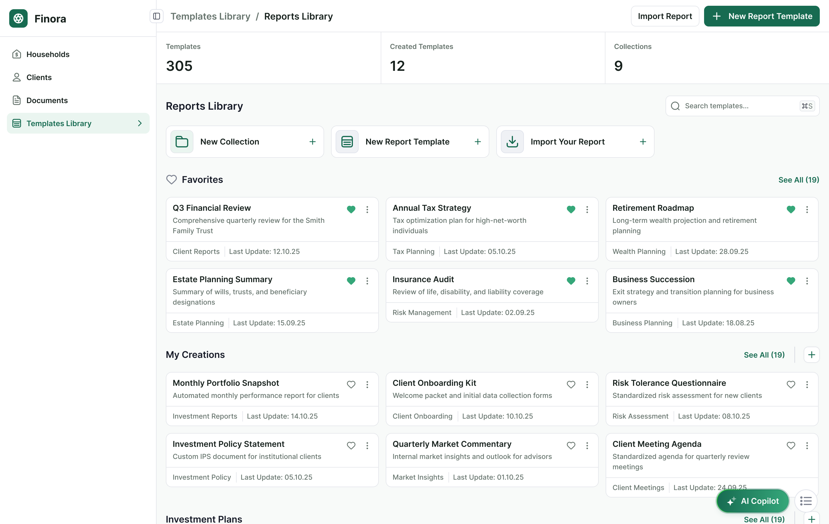 Finora financial advisory platform