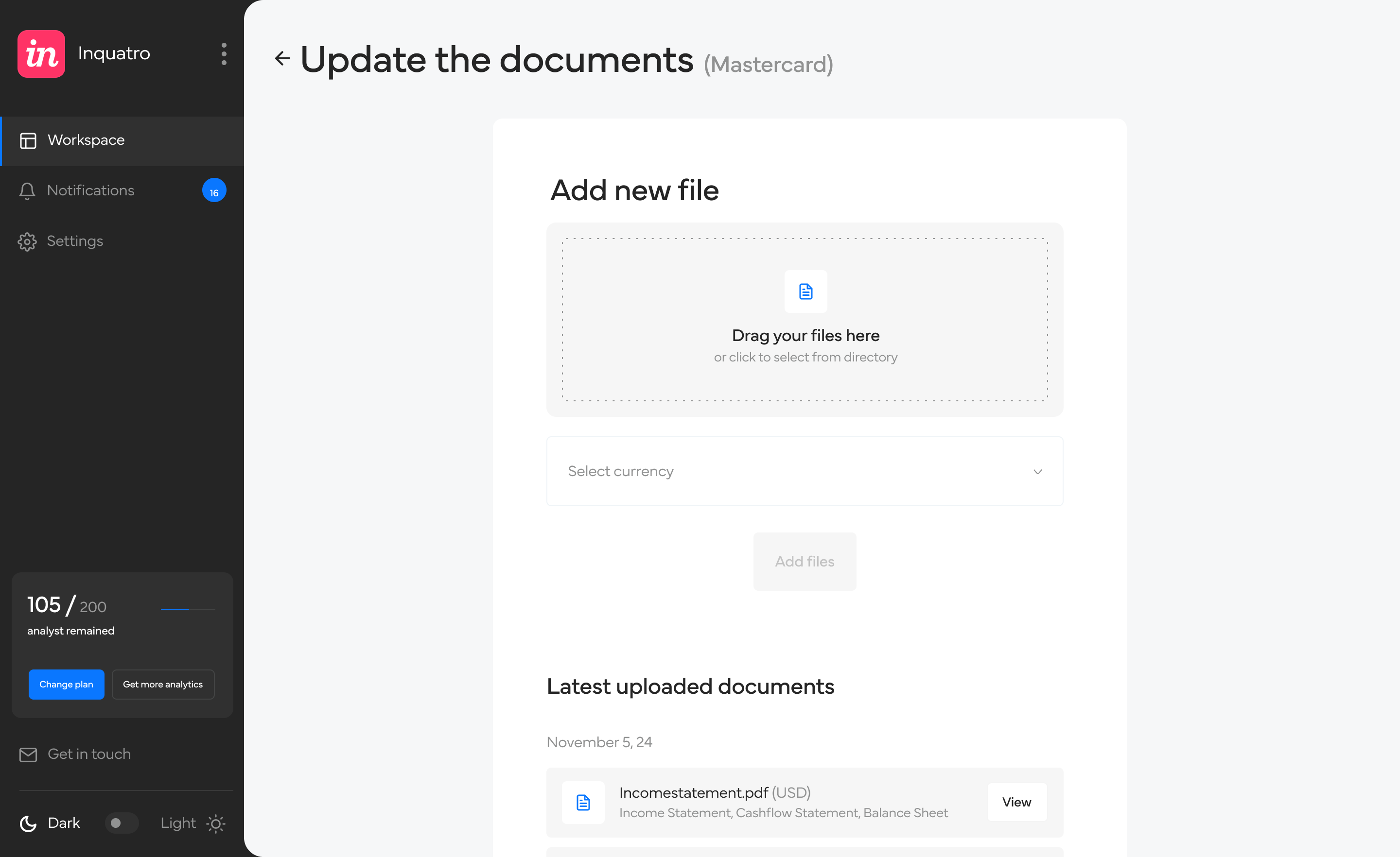 Earlier document upload path